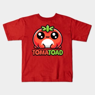Tomatoad! Cute Tomato Toad Pun Cartoon Kids T-Shirt